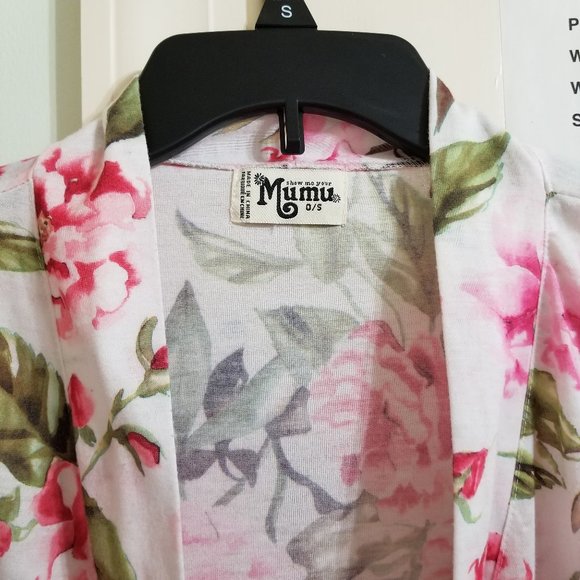 Show Me Your MuMu robe O/S Brie Garden Of Blooms floral rose print open front - Picture 4 of 16
